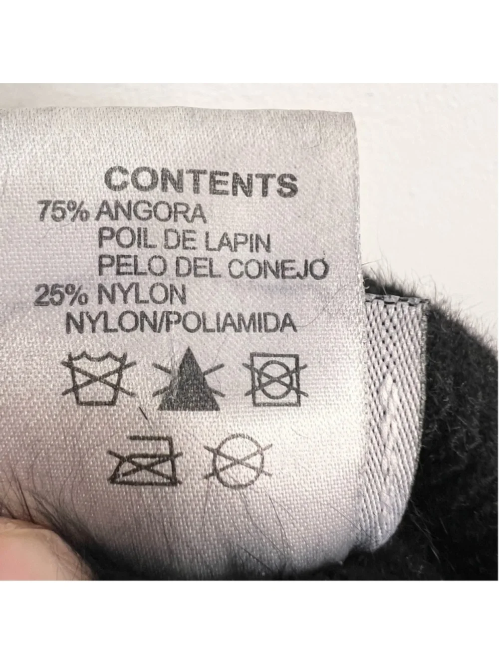 Vintage Y2K KANGOL Furgora pull on black fuzzy cuff beanie skull cap OS